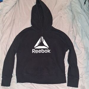 Reebok Black Hoodie with White Delta Logo